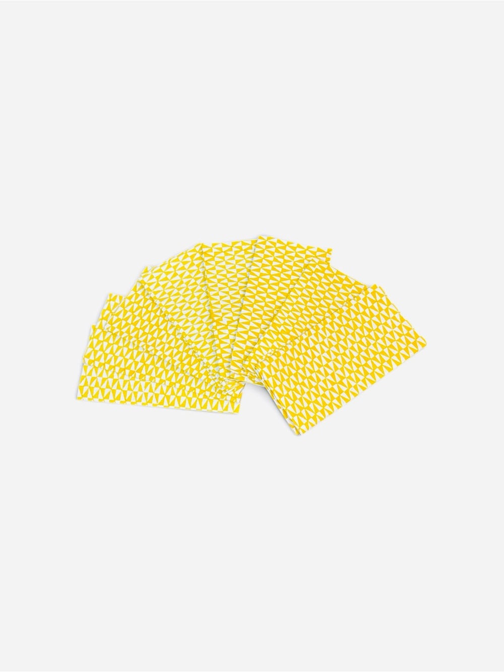 VTG Crate&Barrel Mustard Yellow Leti Block Print Cloth Napkins - Picture 4 of 5